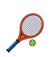 tenis raqueta con pelota, plano diseño de tenis icono png