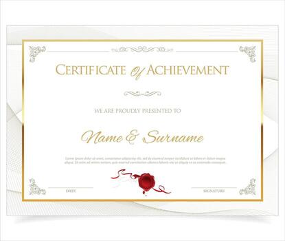 minimalista certificado de apreciación frontera modelo. certificado o diploma retro diseño modelo valores ilustración vector