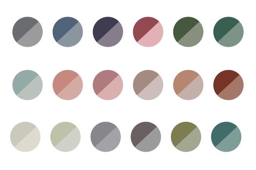 de moda color paleta con pastel sombras. complementario colores colección para diseño y marca vector