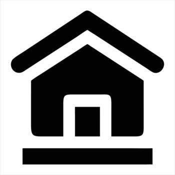 Web home flat icon for apps and websites vector