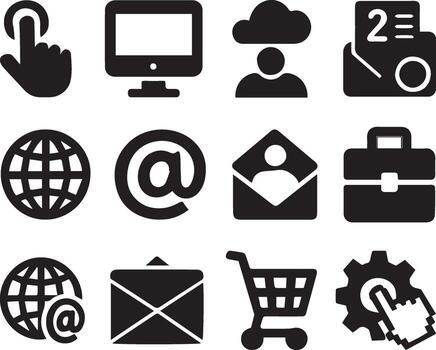 Web UI Business Icons Set vector