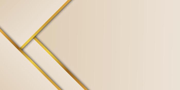 Minimal beige background with thin golden lines for clean and modern luxury design vector