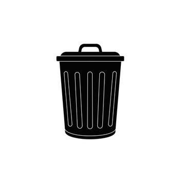 negro y blanco gráfico de un basura lata para diseño elementos vector