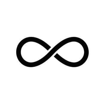 sencillo infinito símbolo eterno lazo de interminable posibilidades y duración vector