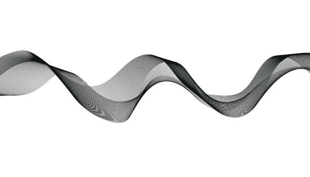 Abstract Black Wave Line Pattern Background vector
