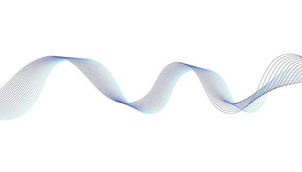 Abstract Colorful Flowing Gradient Wave Lines vector