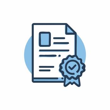 Document Icon with AI Verification vector