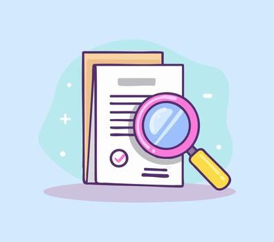 Document Icon with AI Verification Stamp vector