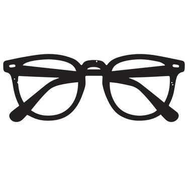 clásico rectangular los anteojos sencillo limpiar contorno vector