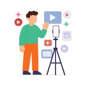 Creating Stories, Crafting engaging narratives for communication vector