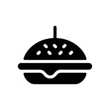 Simple Black Hamburger Icon on White Background for Web Design vector