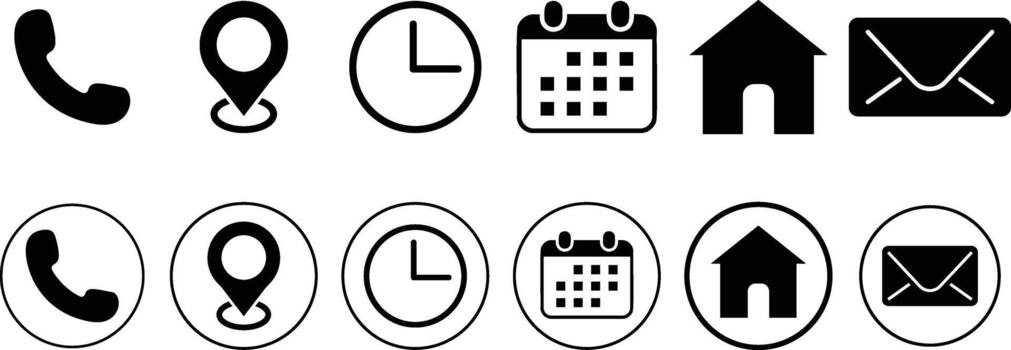 date time location icon set. Calendar icon symbol. clock sign. business schedule and office time clock. location pin signs, vector