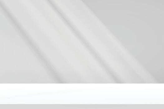 Limbo bg with shadow from window on wall and sunlight across empty studio background for minimalist product presentation vector