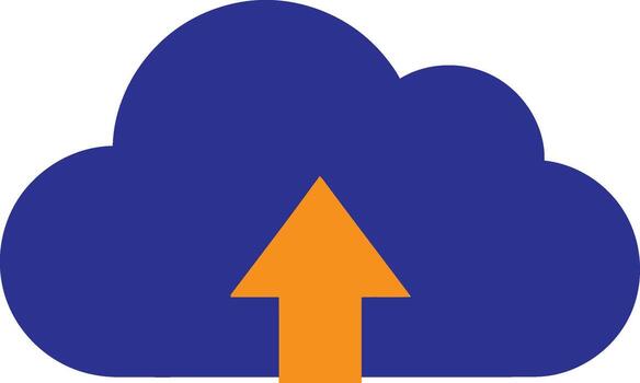 nube subir icono representando datos transferir y almacenamiento. vector