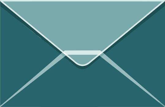 Simple Teal Envelope Icon for Communication and Mail. vector