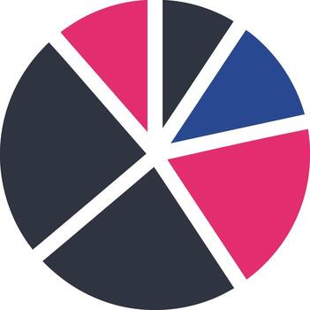 Pie Chart with Varied Segments - Data Visualization. vector