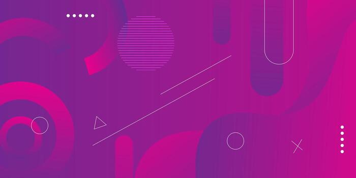 Abstract Purple Gradient Background with Geometric Shapes and Lines Design. vector