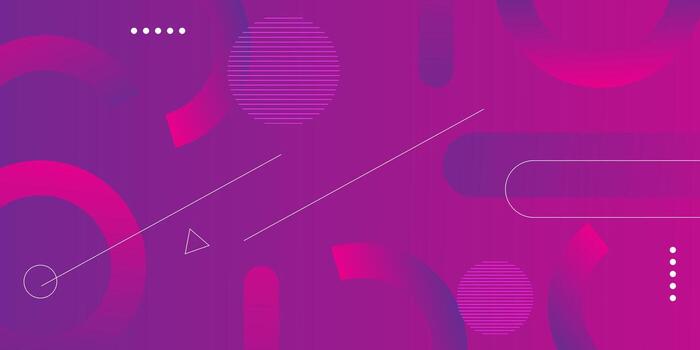 Abstract Geometric Shapes with Gradient Colors and Lines. vector