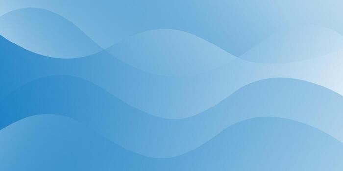 Abstract Blue Wavy Gradient Background with Soft Flowing Lines. vector