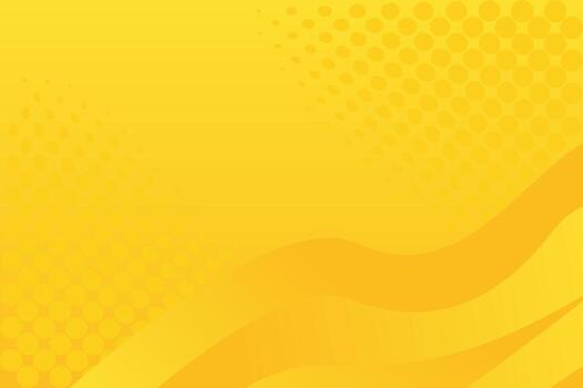 Vibrant Yellow Abstract Background With Halftone Dots And Fluid Waves For Design Projects vector