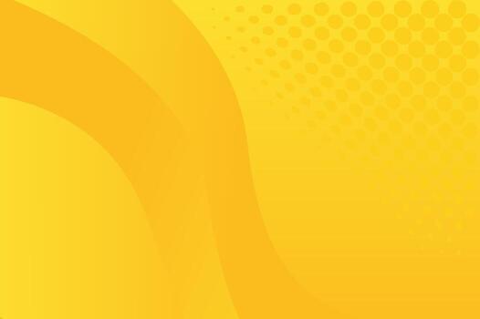 Vibrant Yellow Abstract Background With Curved Shapes And Halftone Dots For Design vector
