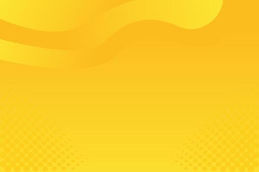 Bright Yellow Abstract Background With Wavy Patterns And Dot Halftone Design vector