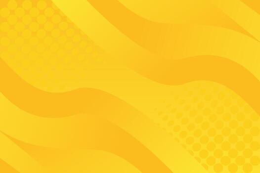 Bright Yellow Abstract Background With Waves, Halftone Dots, And Bold Design Elements vector