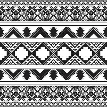 Black Aztec Pattern, Black Fabric Pattern vector