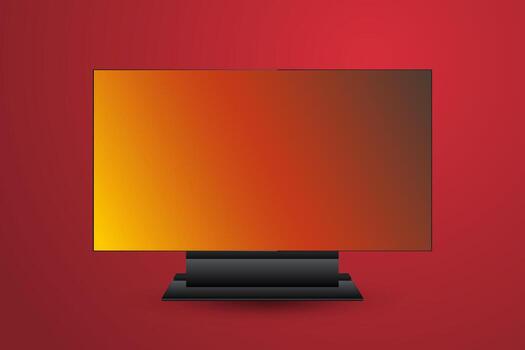 A Modern LED screen Mock up design, A LED Digital Display screen Mock up used for Technology Display concepts and Signage Digital Vcetor and illustration, Hug LED Mock Up vector