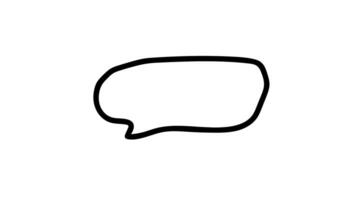 An animated set of speech bubbles 4K. A cute, hand-drawn doodle sketch. Dialogue, discussion, message, comical thought sketch. Alpha channel. Cute animated doodle speech bubbles collection. video