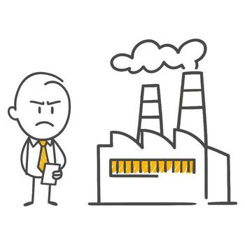 Industrial Difficulties Manager Experiencing Anger and Frustration Due to a Problem Related to Factory Production. vector