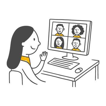 fortificado comunicación cautiverio y sin costura Interacción Entre equipo miembros en el digital ambiente. vector