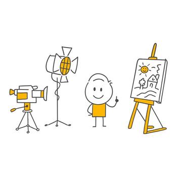 Documentation of Art A Team Working with Lighting and Camera Setup to Record an Artwork. vector