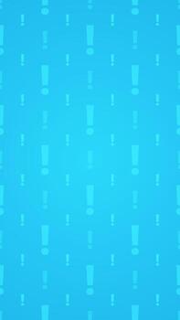 Simple Vibrant Bright Light Blue Vertical Background Design with Exclamation Mark Pattern vector