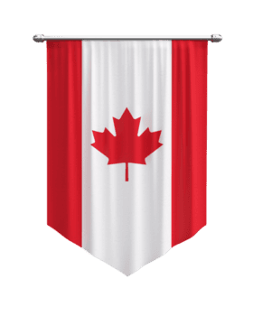 Canada flag on Transparent background png