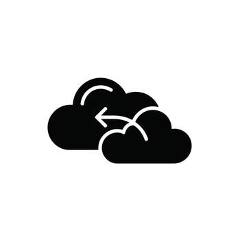 Cloud Data Transfer Icon Illustrating Cloud Computing and Data Migration Services for Business vector