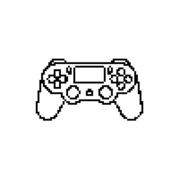 Pixelated Game Controller Illustration for Gaming Technology and Entertainment Concepts Creative Design vector