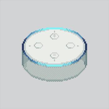 Pixel art illustration Smart Speaker. Pixelated Smart Sound. Smart Speaker Sound Tech Icon pixelated for the pixel art game and icon for website and game. old school retro. vector