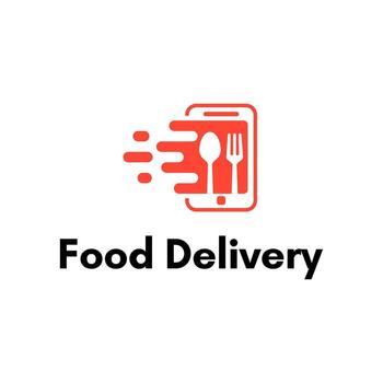 Fast Food Delivery Service App Icon Symbolizing Speed and Efficiency vector