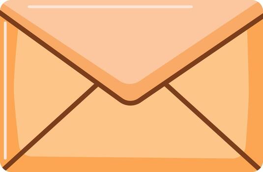 Peach mail envelope icon message communication letter vector