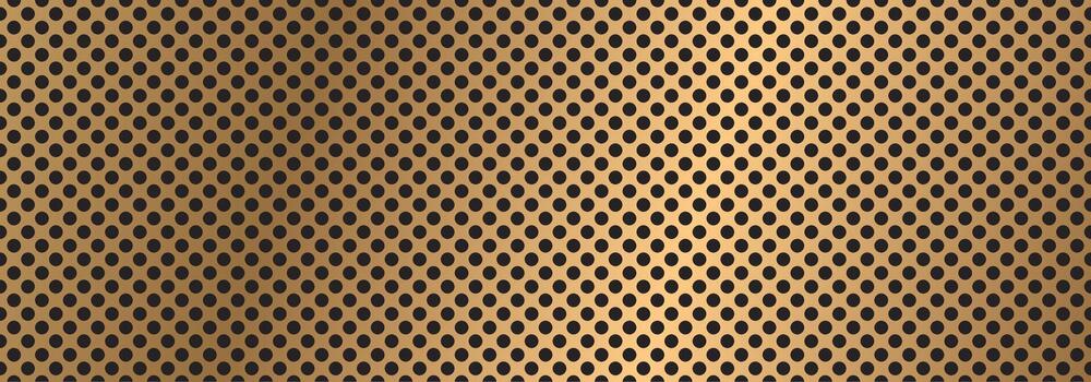 Circle mesh, gold steel on black background, suitable for making a background. vector