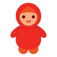 muñeca juguete cerca arriba vector