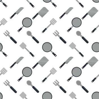 sin costura modelo de utensilios de cocina vector