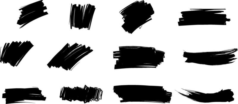 resumen negro cepillo carrera modelo con negrita dibujado a mano líneas, artístico diseño elemento para decoración y antecedentes utilizar en carteles, pancartas, y moderno diseños vector