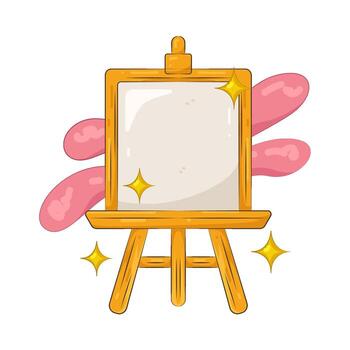 ilustración de vacío lona en caballete vector