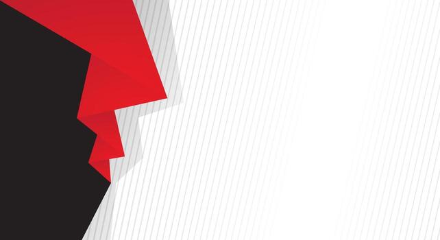 Black and Red gradient geometric shape background design vector