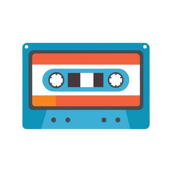 an icon of a cassette player on a white background vector