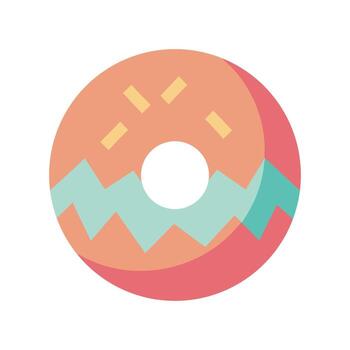a donut with a checkered pattern on it vector