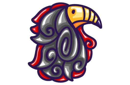 Artwork in the shape of a Toco Toucan Bird vector