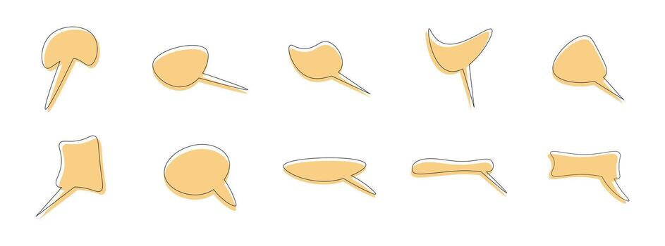 Chat Bubble Icon Set in Filled and Line Style for Communication Design, Isolated on Transparent Background. Illustration vector